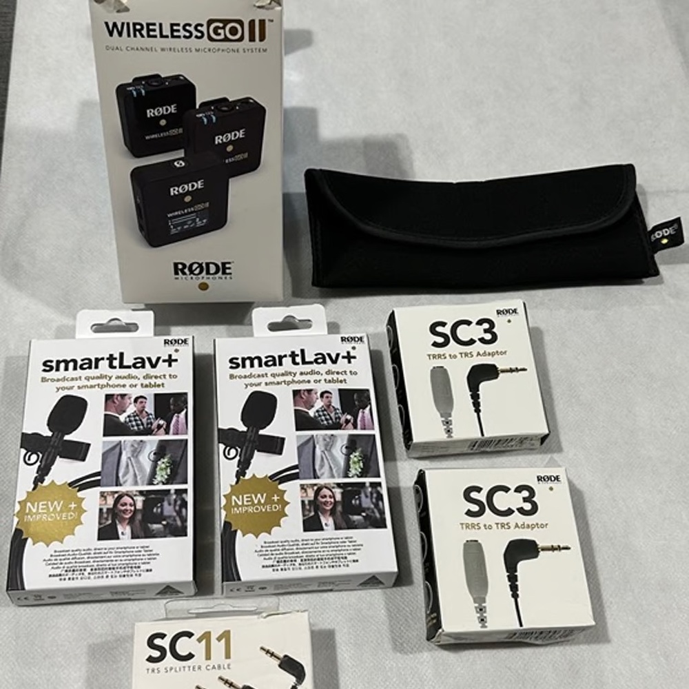 Rode Mic Wireless Go / (2) Smart Lav+/ (2) Sc3 / Sc11/ Dcs-1 Mount **BUNDLE**